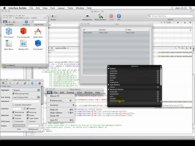 Aplicación para OSX usando XCode y SQlite - DataGrid básico
