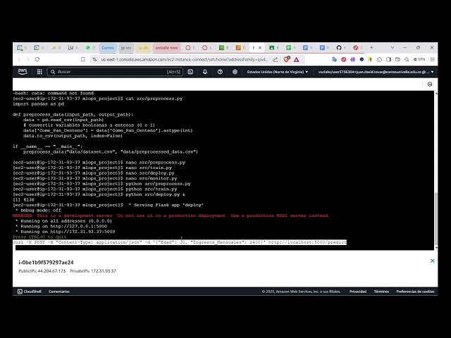 Implementación de un Pipeline MLOps en AWS