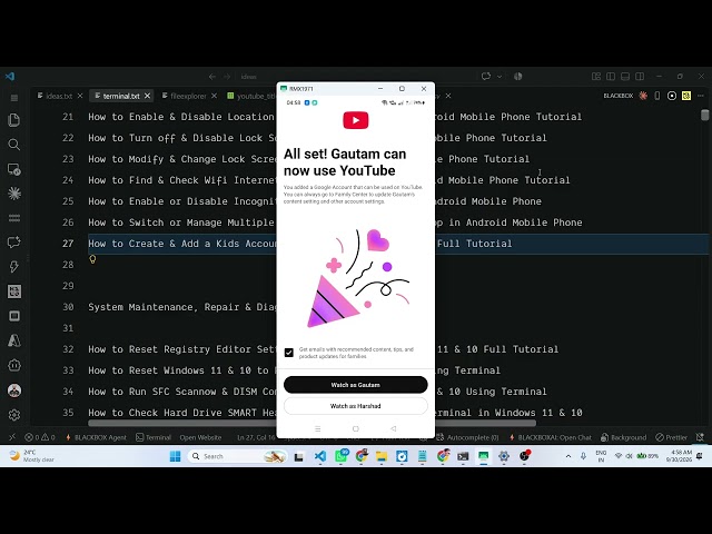 How to Create & Add a Child/Kids Supervised Account & Profile on YouTube App Full Tutorial