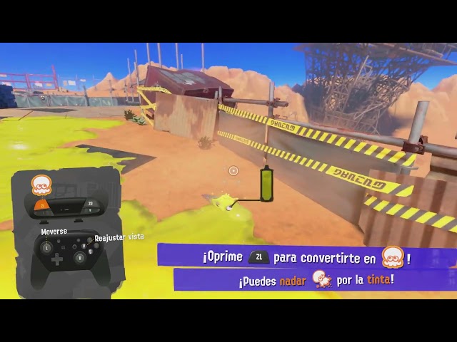 25/ago/22 tratando de pintar muchísima zona del tutorial del splatoon 3