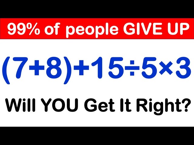 Can You Solve This? Most People Get the Order Wrong!