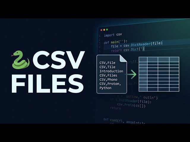 118 🐍 Introduction to CSV Files in Python | Read and Write Tabular Data