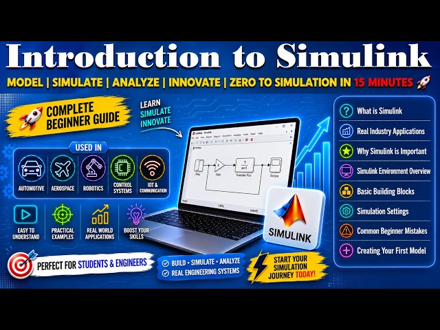 MATLAB Simulink Basics Explained | MATLAB Simulink Tutorial for Beginners | Build Your First Model