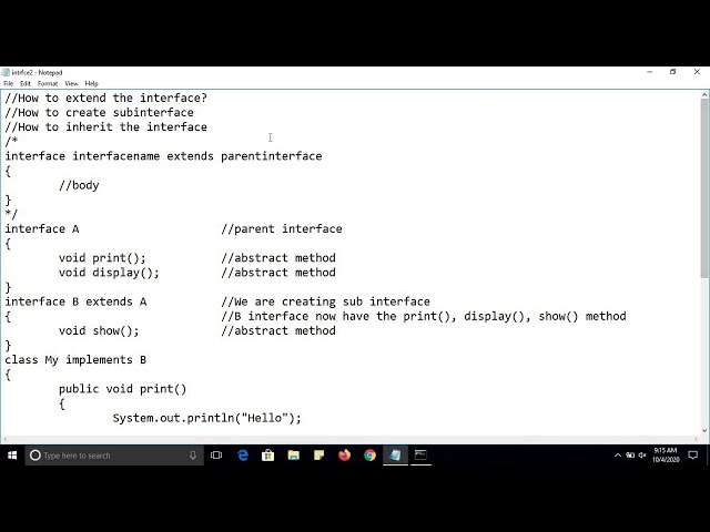 #10 Programming in Java for Beginners | Interfaces | Extending and Implementing Interfaces
