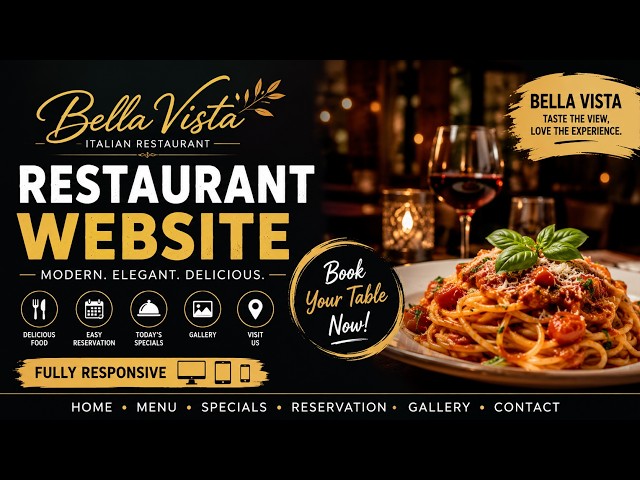 Restaurant Website(HTML CSS JavaScript)