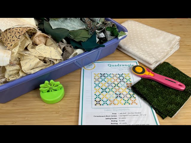 Simple Four Patch Block Quilt using 2 1/2 inch STRIPS!  9th in our series to use leftover strips!