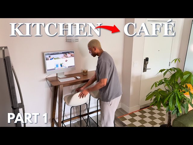 Cozy Studio Apartment Kitchen | Transformed My Kitchen into a Café: Part 1