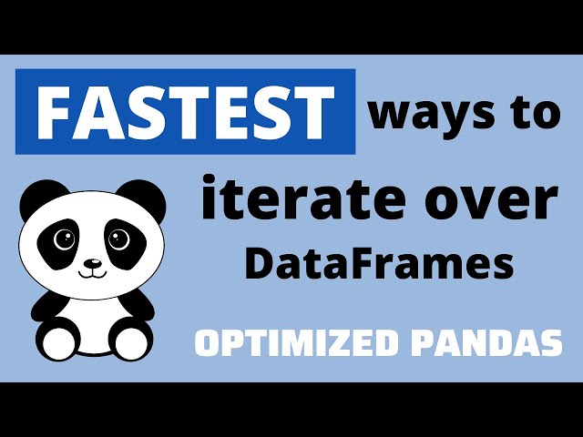 Loop / Iterate over pandas DataFrame (2020)