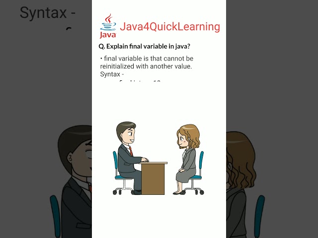Explain final variable in java #final #variable #corejava #freshers #java4quicklearning