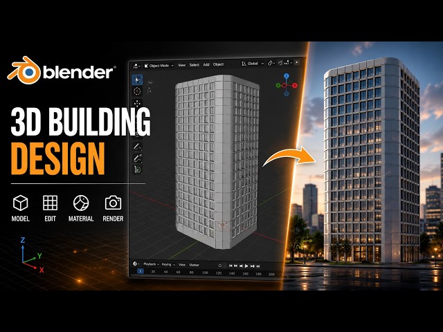 Blender 5.0 - Modern 3D Building Tutorial | Realistic Architecture Design in Blender