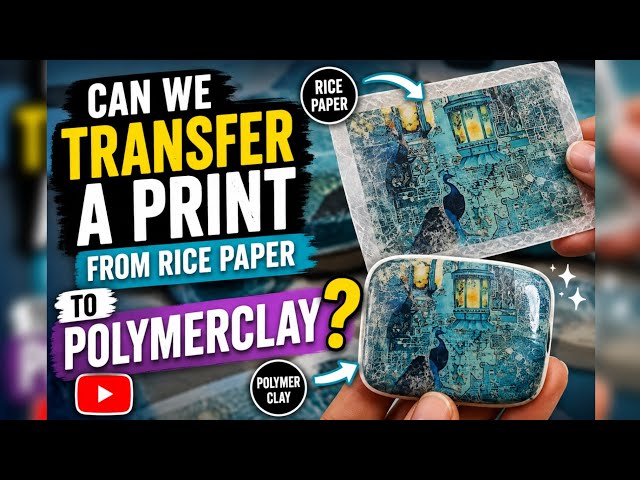 Rice Paper and PolymerClay 🤐 #polymerclay #creativeart #creativeideas #diy #handmade 