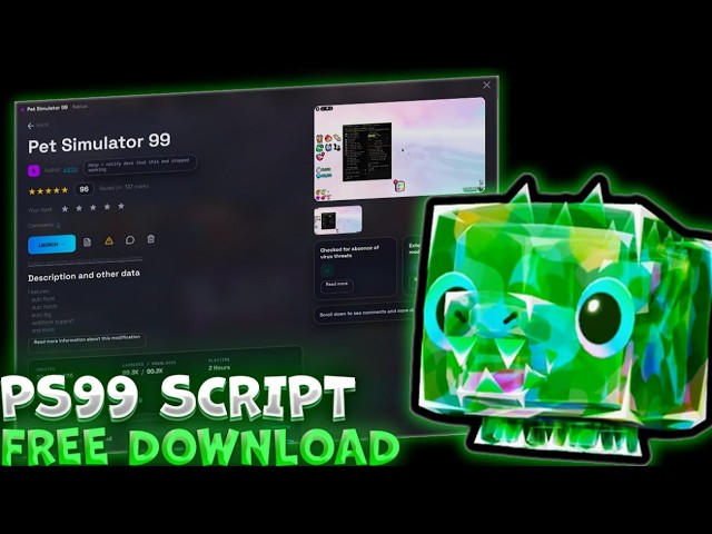 Pet Simulator 99 Script 2026 Free | OP Keyless GUI Roblox (Mobile & PC)