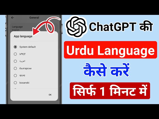 How to Set Urdu Language in ChatGPT | How to Use ChatGPT in Urdu
