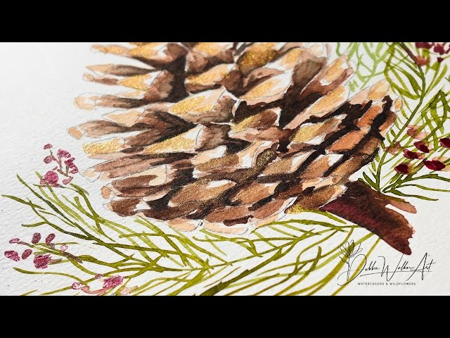Pinecones? No problem, beginner’s Step by step.. Learn glazes & layers for depth and beauty!