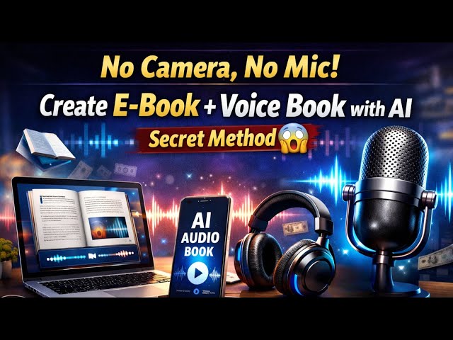 create E-book & voice book | Best AI Trick – Professional Audio E-Book in 5 Minutes 🔥