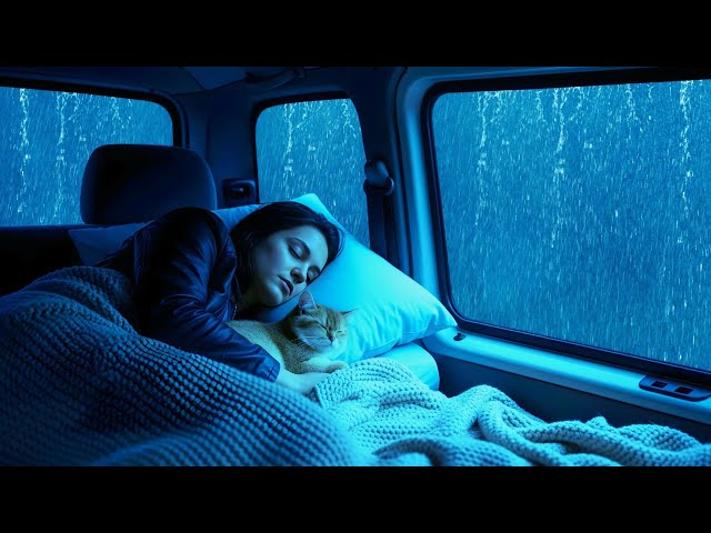 Rain Sounds for Sleep 🚗 Car Ambience to Relax, Destress & Sleep Fast Tonight