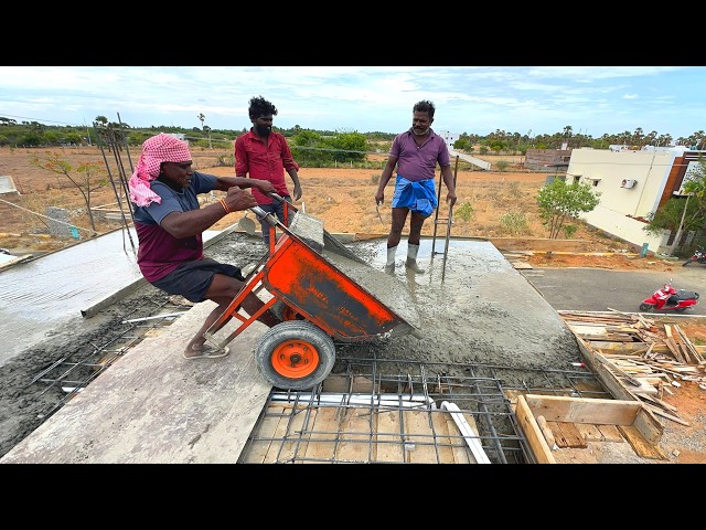 Efficient Concrete Slab Finishing Methods For Perfect  On Terrace Roofs-Using by sand and Cement