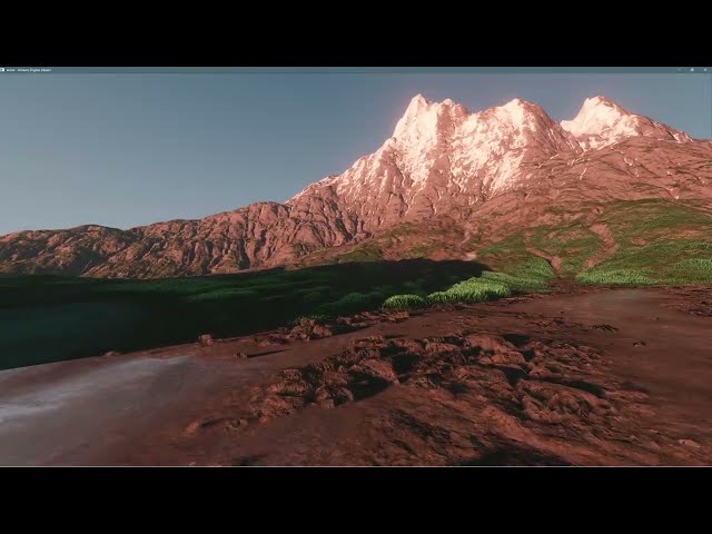 OpenGL procedural mountains in 4K