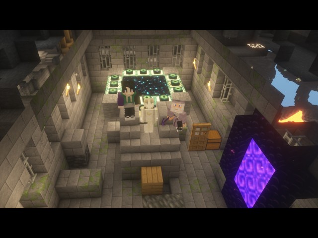 before: menghias end portal - minecraft