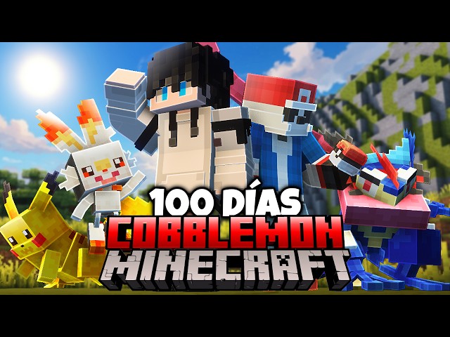 SOBREVIVÍ 100 DÍAS en POKÉMON en Minecraft con amigos (Cobblemon)