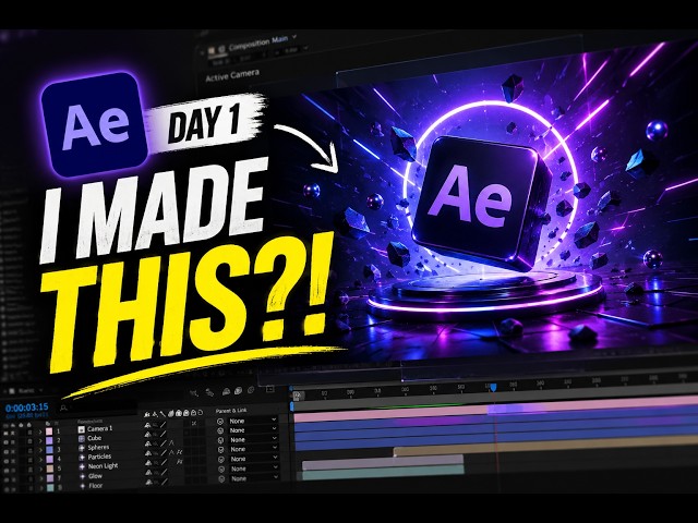 I Tried After Effects for the FIRST Time… 🔥 | Day 1 Motion Graphics