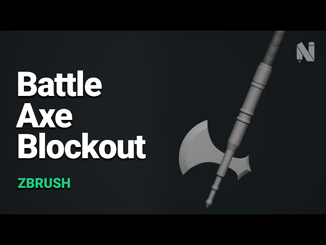 ZBrush Battle Axe Modeling: Building the Handle & Blade