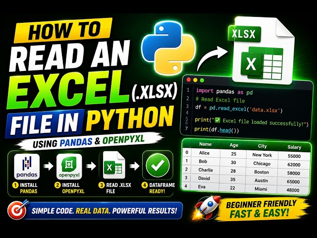 How to read excel file in Python | read .xlsx file using Pandas in Python