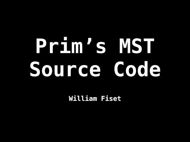 Eager Prim's Minimum Spanning Tree Algorithm | Source Code