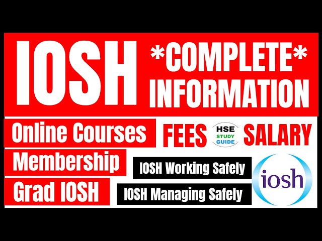 IOSH Courses | IOSH Working Safely | IOSH Managing Safely | GradIOSH Membership | IOSH Membership