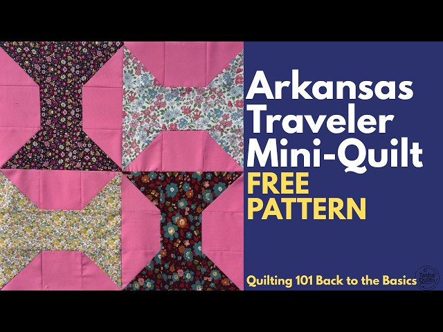 Cómo hacer una mini colcha "Arkansas Traveler" | Tutorial de HST + Patrón gratis