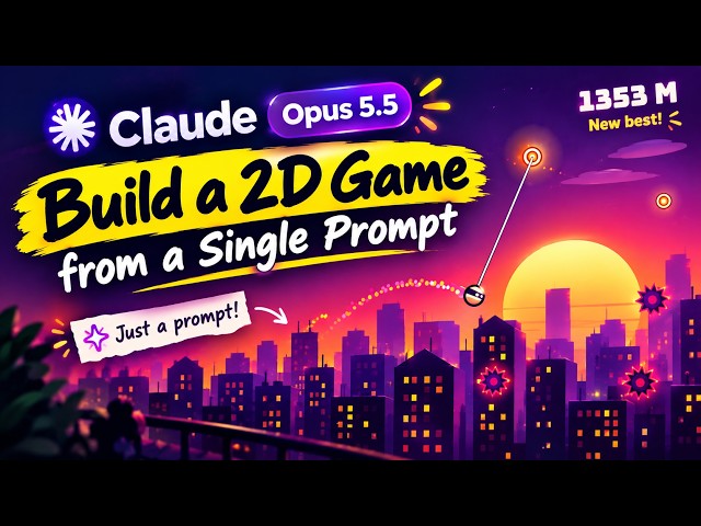 Built a 2D Game with Claude Opus 5.5 | Grapple Runner | Opus 5.5 High