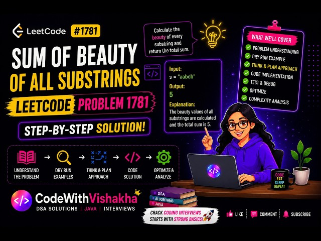 🔥 Striver A2Z | Sum of Beauty of All Substrings | LeetCode 1781 | Java
