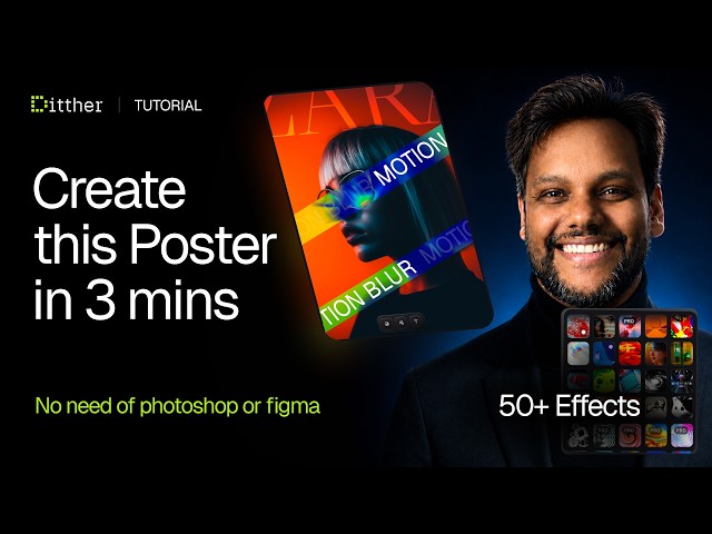 How I Made This Poster Using Text, Masks & Effects in Ditther