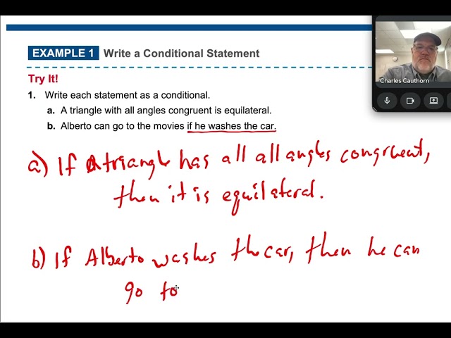 2.2 Geometry A Conditional Statement Video
