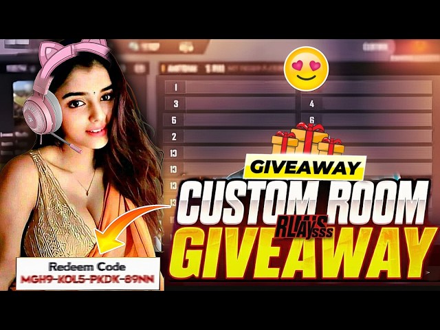 FREE FIRE GIRL LIVE | UNLIMITED CUSTOM ROOM |GUILD TEST 1V1 |TEAMCODE GIVEAWAY #freefirelive #fflive