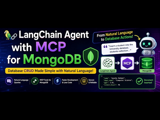 20. LangChain Agent + MCP + MongoDB 🚀 | CRUD Operations with Natural Language Step-by-Step #llm