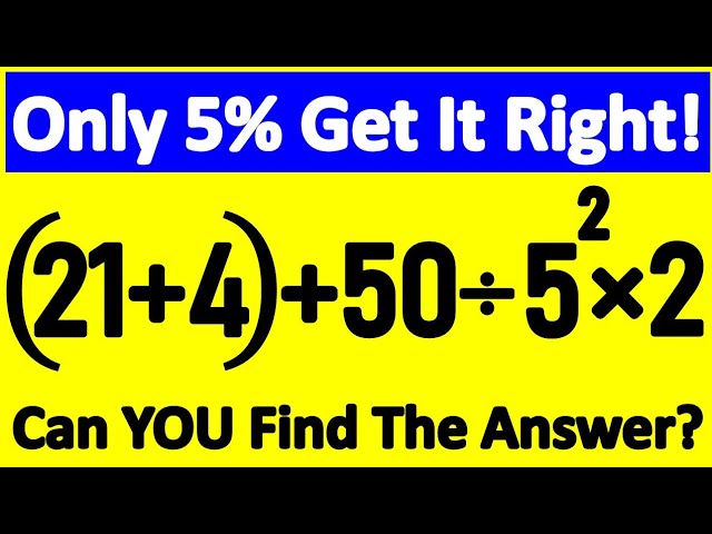 ⚠️ STOP! Don't Answer This Math Problem Too Quickly! (95% Fail) Will You Get It Right?
