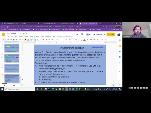 C++ review 2: std::vectors demo