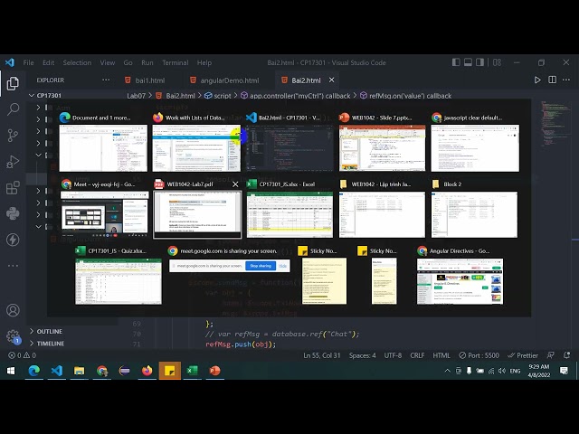 WEB1042 Lab 7 bài 2 - Angular firebase chat example