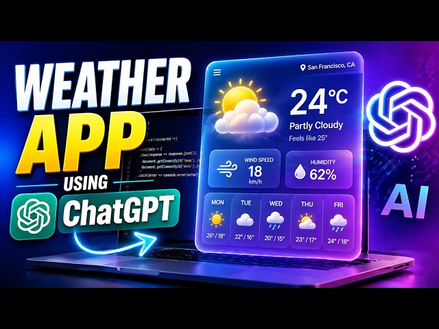 Weather App using ChatGPT | Beginner HTML CSS JavaScript Project #video #viral #coding #api #public