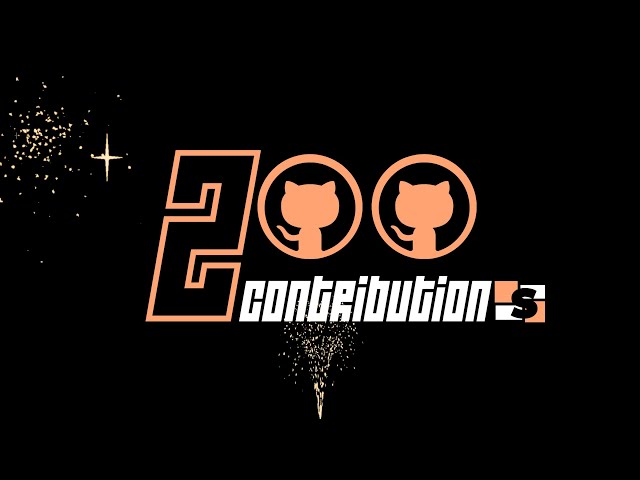 200 GitHub Contributions!!!