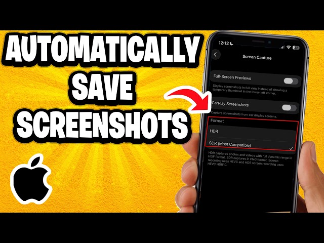 How To Automatically Save Screenshots on iPhone