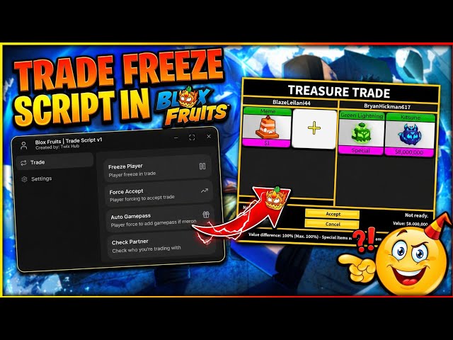 [★Fixed] Blox Fruits Trade Scam Script MeowHub V1.1| TRADE SCAM | FREEZE TRADE | KEYLESS