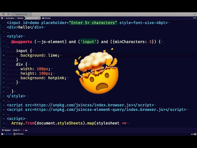 Defining Custom At-Rules in CSS (extending CSS with JavaScript)