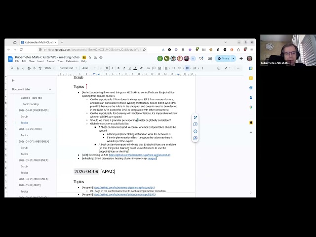 Kubernetes SIG Multicluster Meeting 2026 04 12 (AMER/EMEA time)