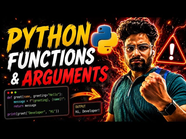 Python Functions & Arguments 🔥 | Complete One Shot 🤯 Don’t Skip ❌