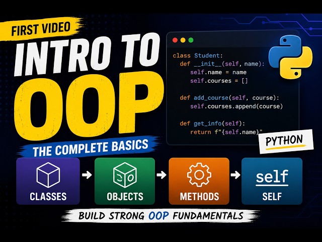 Python OOP Explained for Beginners | Classes, Objects, Methods & self | Python OOP Series #1