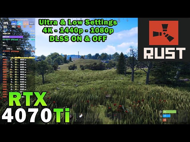 RUST 2023 | RTX 4070 Ti | Ryzen 7 5800X3D | 4K - 1440p - 1080p | Ultra & Low Settings