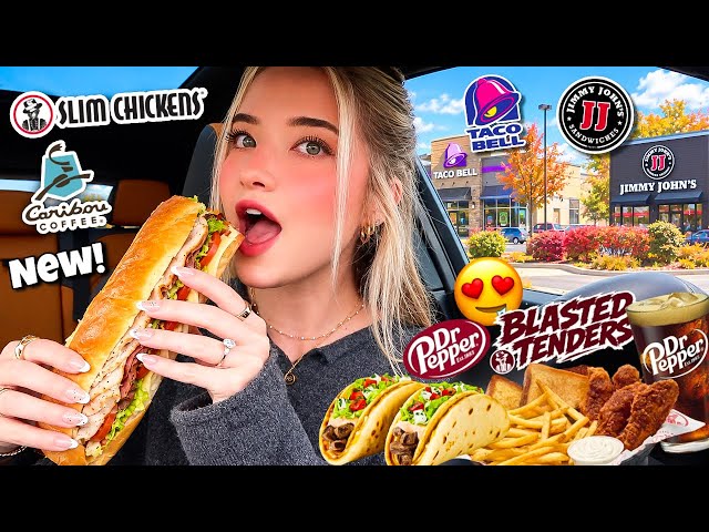 Eating NEW FAST FOOD Menu Items For 24 HOURS!!