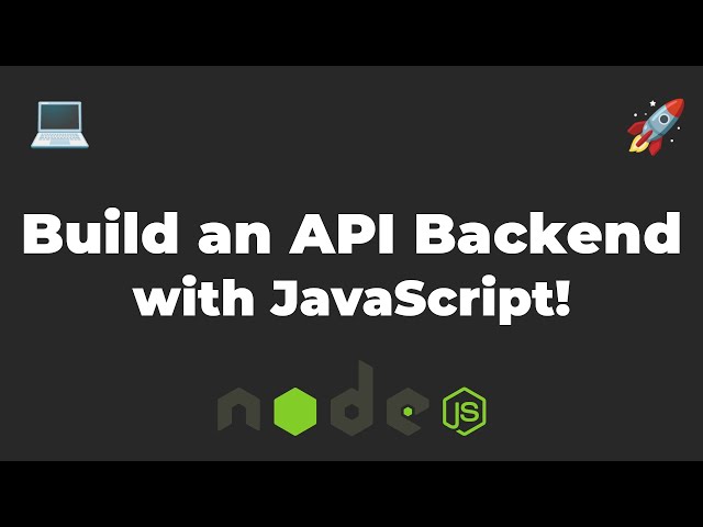 Develop a REST API / Backend Server with JavaScript & Node.js